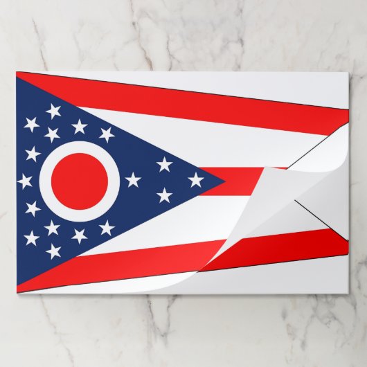 アメリカ合衆国オハイオ州旗を持つティアウェイ紙パッド ペーパーパッド (折り畳み)