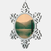 アメリカ合衆国オリンピック国立公園美しい風景 スノーフレークピューターオーナメント (右)