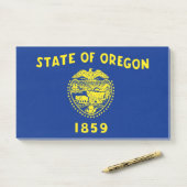 アメリカ合衆国オレゴン州州州旗を持つメモ ポストイット (デスク)