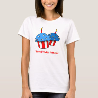 アメリカ合衆国カップケーキ誕生日 Tシャツ