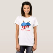 アメリカ合衆国カップケーキ誕生日 Tシャツ (正面フル)