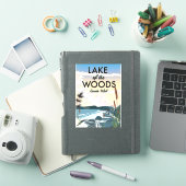 アメリカ合衆国カナダのウッズ湖 シール (iPadカバー)