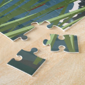 アメリカ合衆国カナダのウッズ湖 ジグソーパズル (側面)