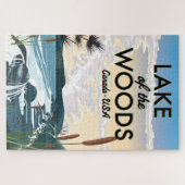 アメリカ合衆国カナダのウッズ湖 ジグソーパズル (横)