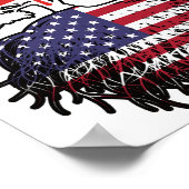 アメリカ合衆国カナダの木のルーツ国旗 ポスター (角)