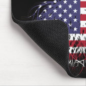 アメリカ合衆国カナダの木のルーツ国旗 マウスパッド (コーナー)