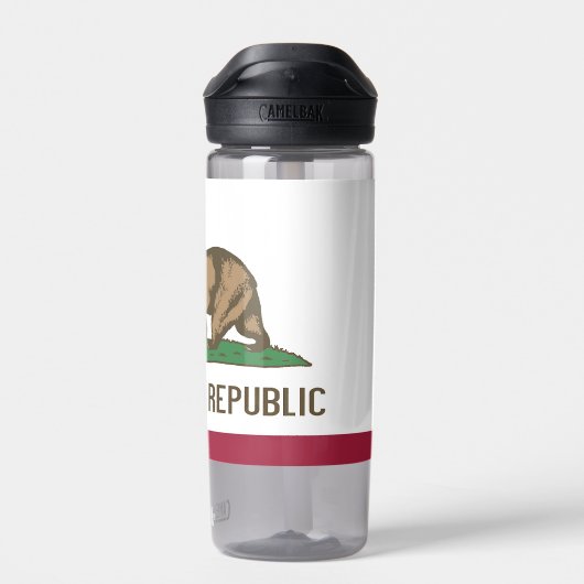 アメリカ合衆国カリフォルニア州州の旗を持つ水瓶 ウォーターボトル (背面)