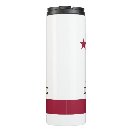 アメリカ合衆国カリフォルニア州州州旗とサーマルタンブラー タンブラー (裏面)