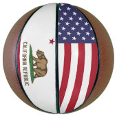 アメリカ合衆国カリフォルニア州旗を持つフルサイズバスケットボール バスケットボール (縦)