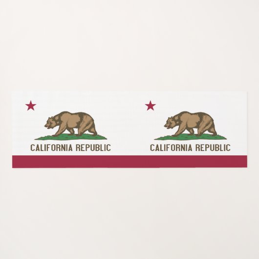 アメリカ合衆国カリフォルニア州旗を持つ愛国的なヨガマット ヨガマット (裏面(横))