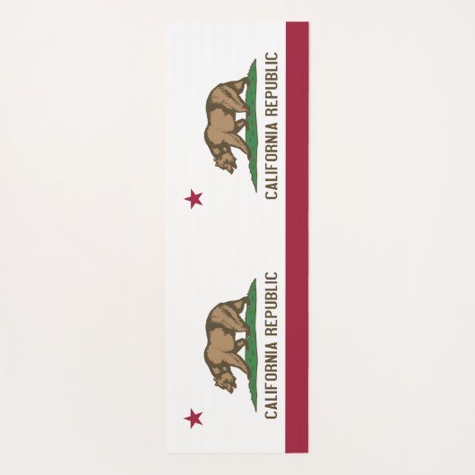 アメリカ合衆国カリフォルニア州旗を持つ愛国的なヨガマット ヨガマット (裏面)