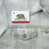 アメリカ合衆国カリフォルニア州旗を持つ愛国的な名前タグ 名札 (インサイチュ)