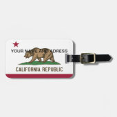 アメリカ合衆国カリフォルニア州旗を持つ荷物タグ ラゲッジタグ (正面横)