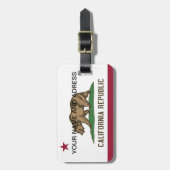 アメリカ合衆国カリフォルニア州旗を持つ荷物タグ ラゲッジタグ (正面縦)