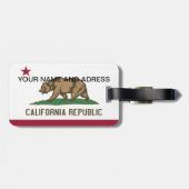 アメリカ合衆国カリフォルニア州旗を持つ荷物タグ ラゲッジタグ (裏面横)