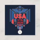 アメリカ合衆国カレンダー 1776-2026 スクエア名刺 (正面)