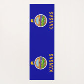 アメリカ合衆国カンザス州旗を持つ愛国的なヨガマット ヨガマット (裏面)