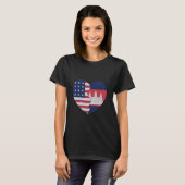 アメリカ合衆国カンボジア・アンコールワット・カンボジア国旗Cam Tシャツ (正面フル)