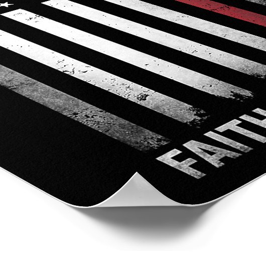 アメリカ合衆国キリスト教国旗Fに対するアメリカのキリスト教信仰 ポスター (角)