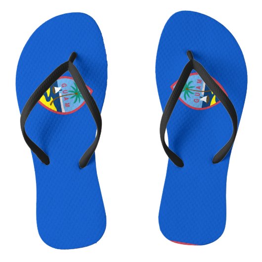 アメリカ合衆国グアム国旗と大人のスリムストラップ ビーチサンダル (ソール)