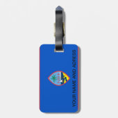 アメリカ合衆国グアム国旗と荷物タグ ラゲッジタグ (裏面縦)