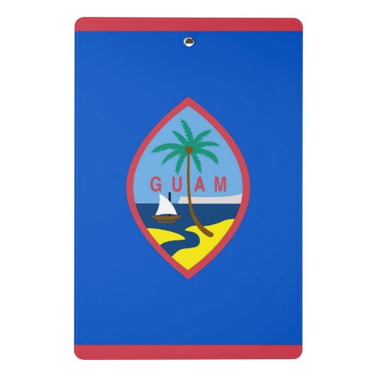 アメリカ合衆国グアム国旗を持つミニクリップボード ミニクリップボード (裏面)