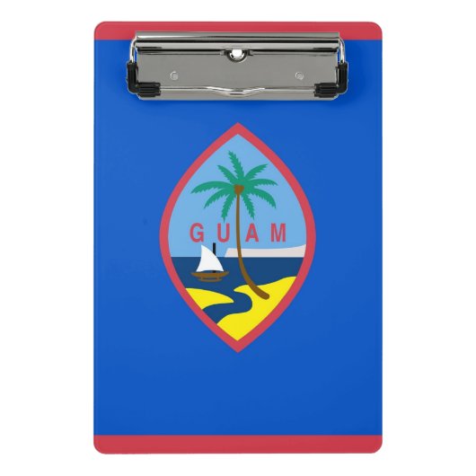 アメリカ合衆国グアム国旗を持つミニクリップボード ミニクリップボード (正面)