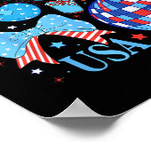 アメリカ合衆国コケット7月の独立記念日 ポスター (角)