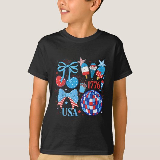 アメリカ合衆国コケット7月の独立記念日 Tシャツ (正面)