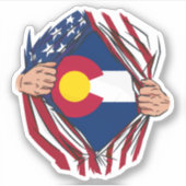 アメリカ合衆国コロラド州旗 シール (正面)