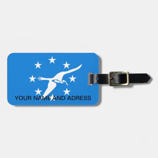 アメリカ合衆国コーパスクリスティシティ国旗と荷札 ラゲッジタグ (正面横)