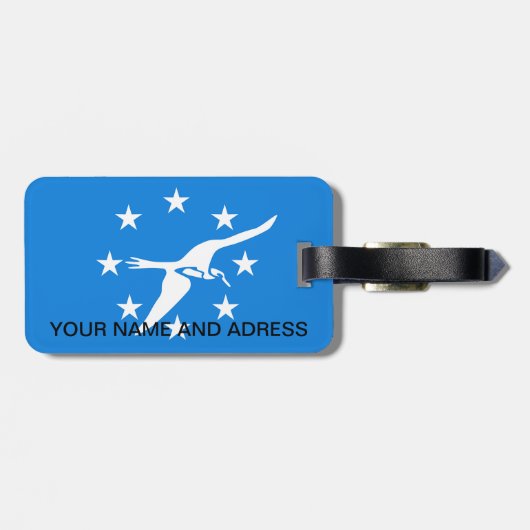アメリカ合衆国コーパスクリスティシティ国旗と荷札 ラゲッジタグ (裏面横)