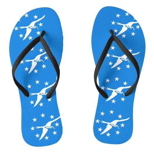 アメリカ合衆国コーパスクリスティ国旗と大人のスリムストラップ ビーチサンダル (ソール)