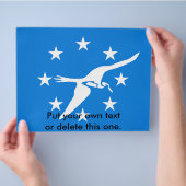 アメリカ合衆国コーパスクリスティ国旗を掲げたフライヤー チラシ (手)