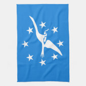 アメリカ合衆国コーパスクリスティ州旗を持つキッチンタオル キッチンタオル (縦)