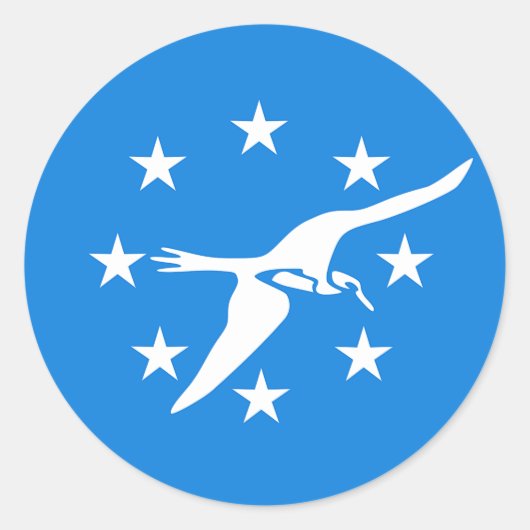 アメリカ合衆国コーパス・クリスティ国旗のステッカー ラウンドシール (正面)