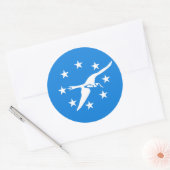 アメリカ合衆国コーパス・クリスティ国旗のステッカー ラウンドシール (封筒)