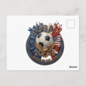 アメリカ合衆国サッカーファンアート | イラスト | 2026 ポストカード (裏面)