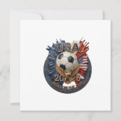 アメリカ合衆国サッカーファンアート | イラスト | 2026 招待状 (正面)