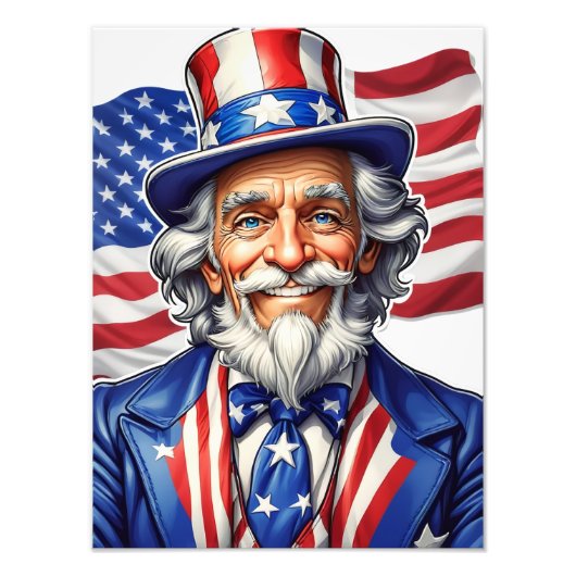 アメリカ合衆国サムおじさん フォトプリント            (正面)
