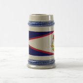 アメリカ合衆国サモア国旗とマグカップ ビールジョッキ (中央)