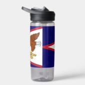 アメリカ合衆国サモア国旗を掲げたウォーターボトル ウォーターボトル (右面)
