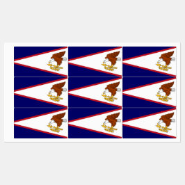 アメリカ合衆国サモア国旗を掲げた愛国的なラベル ラベル