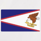 アメリカ合衆国サモア国旗を掲げた愛国的なラベル ラベル (デザイン2)