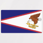 アメリカ合衆国サモア国旗を掲げた愛国的なラベル ラベル (デザイン1)