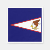 アメリカ合衆国サモア国旗を掲げた愛国的な紙のナプキン スタンダードカクテルナプキン (正面)