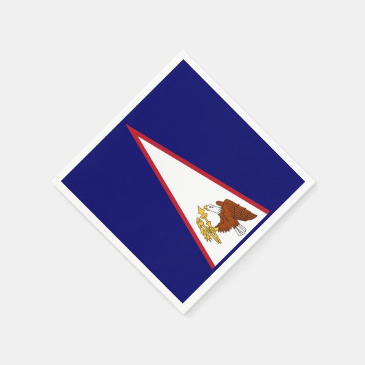 アメリカ合衆国サモア国旗を掲げた愛国的な紙のナプキン スタンダードカクテルナプキン (角)