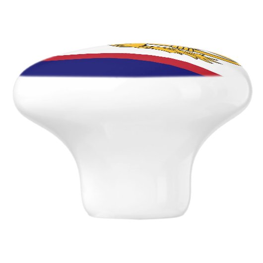 アメリカ合衆国サモア州旗とセラミックノブの引っ張り セラミックノブ (側面)