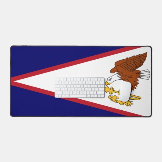 アメリカ合衆国サモア州旗を持つデスクマット デスクマット (キーボード&マウス)