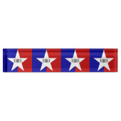 アメリカ合衆国サンアントニオ州旗を持つデスクの銘板 デスクネームプレート (正面)